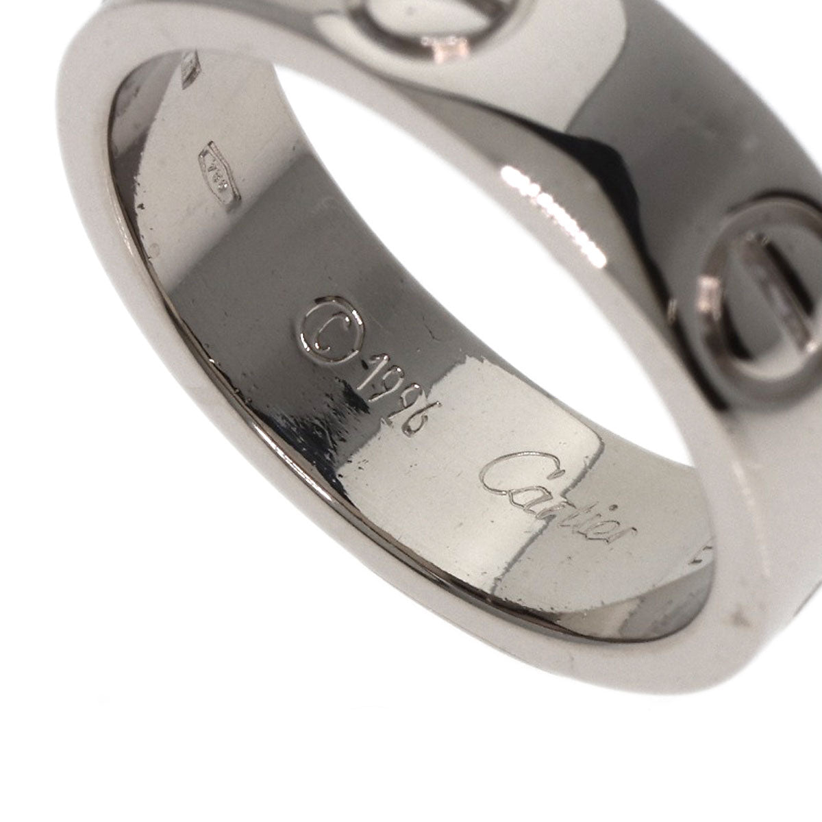 CARTIER love ring #51 Ring K18 White Gold Ladies [Used]