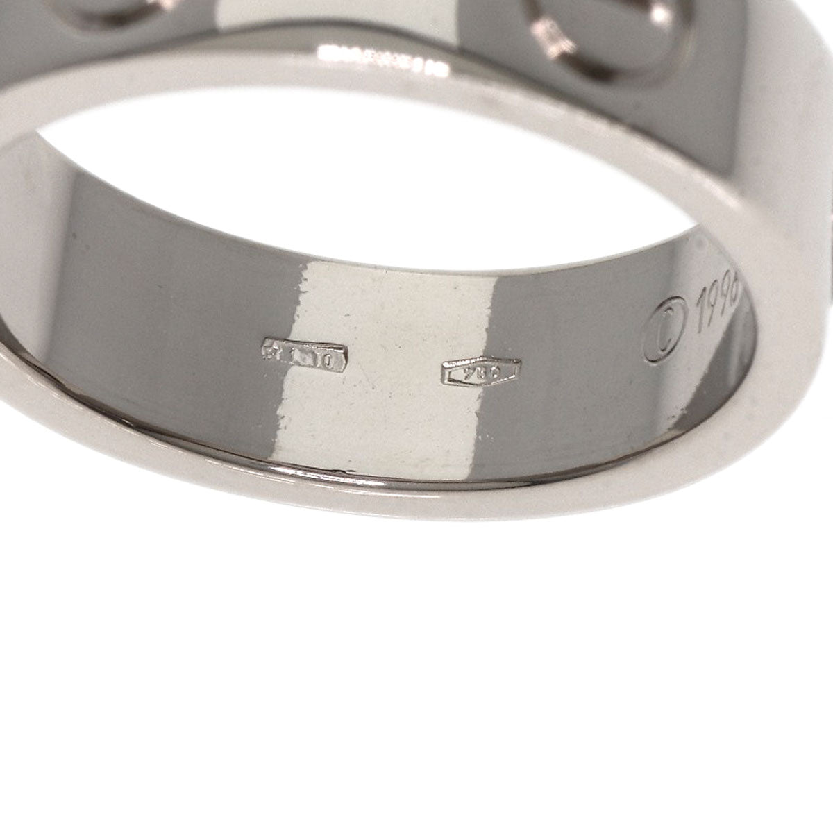 CARTIER love ring #51 Ring K18 White Gold Ladies [Used]