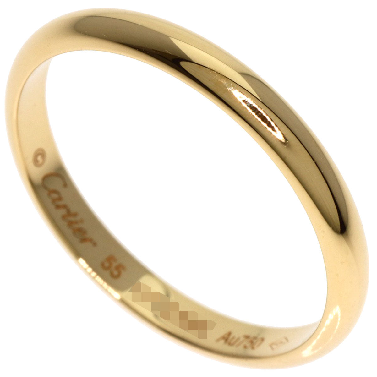 CARTIER Classic Wedding #55 Ring K18 Yellow Gold Ladies [Used]