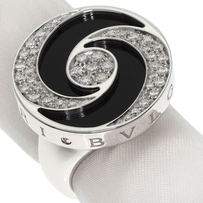 BVLGARI Allegra Optical Onyx Diamond Ring K18 White Gold Ladies [Used]
