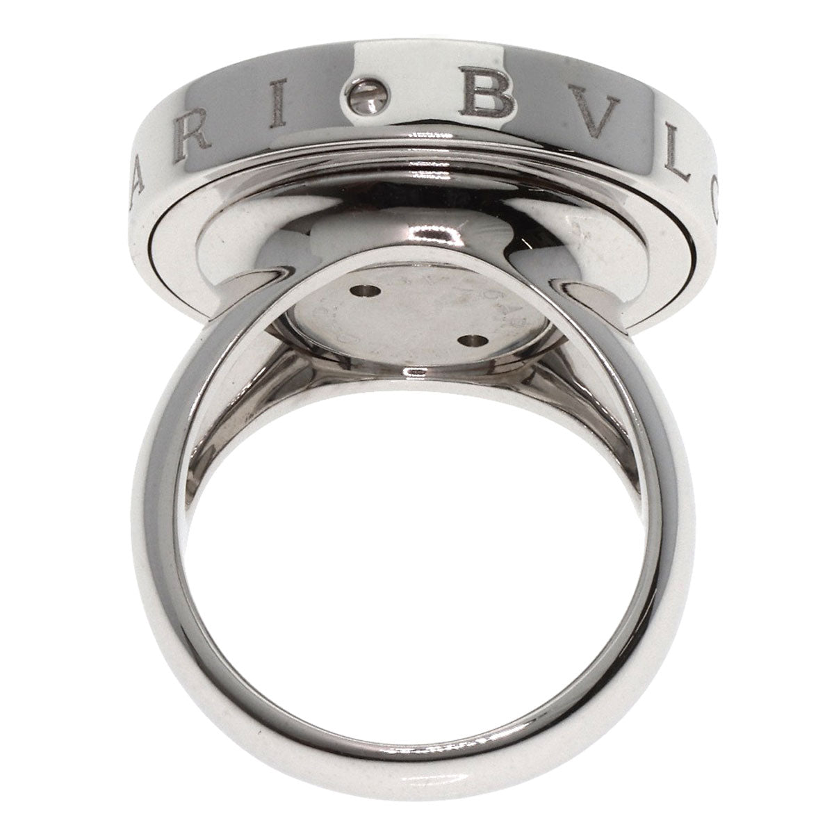 BVLGARI Allegra Optical Onyx Diamond Ring K18 White Gold Ladies [Used]