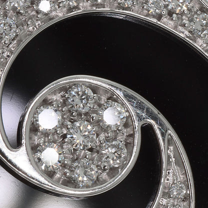 BVLGARI Allegra Optical Onyx Diamond Ring K18 White Gold Ladies [Used]