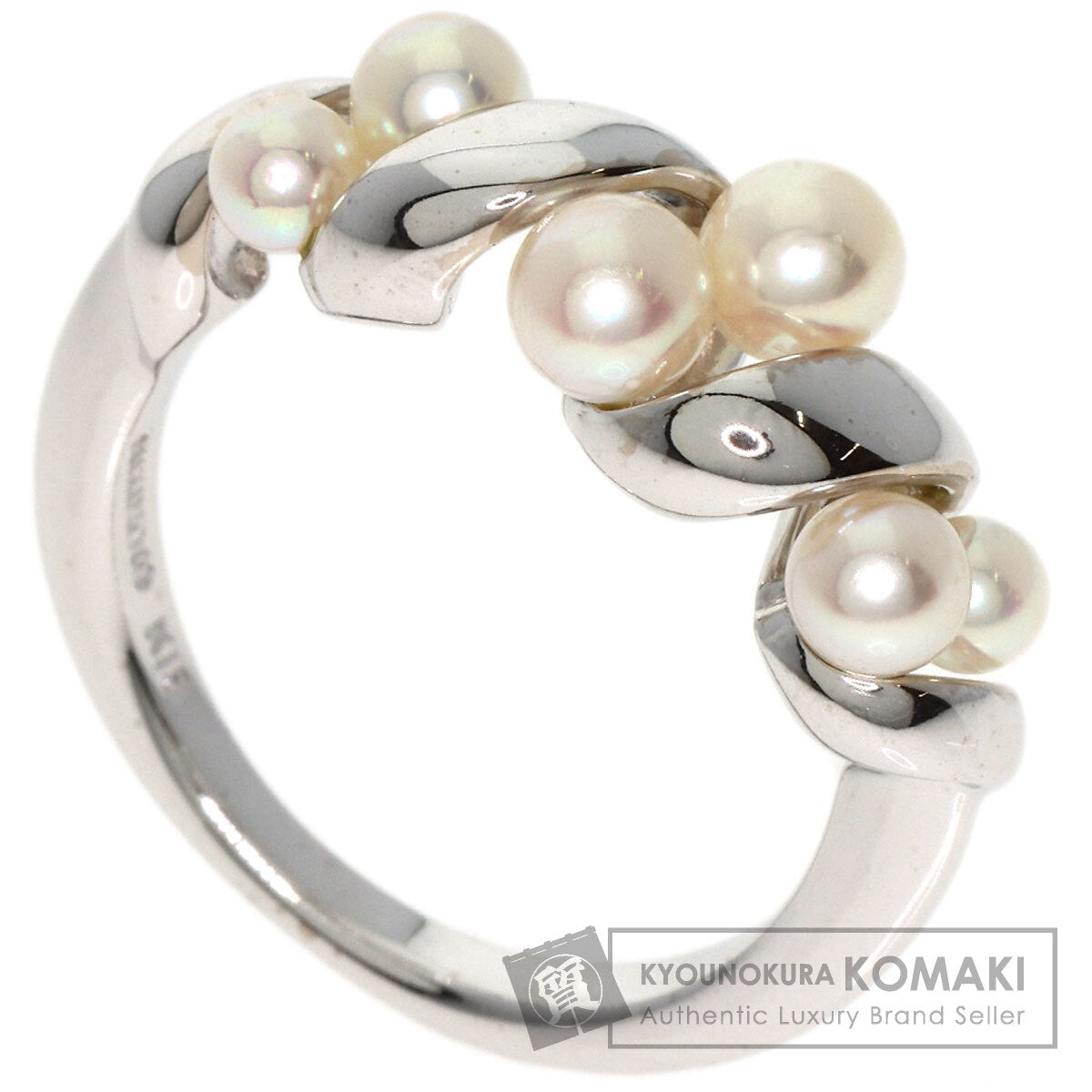 MIKIMOTO Pearl Pearl Ring K18 White Gold Ladies [Used]