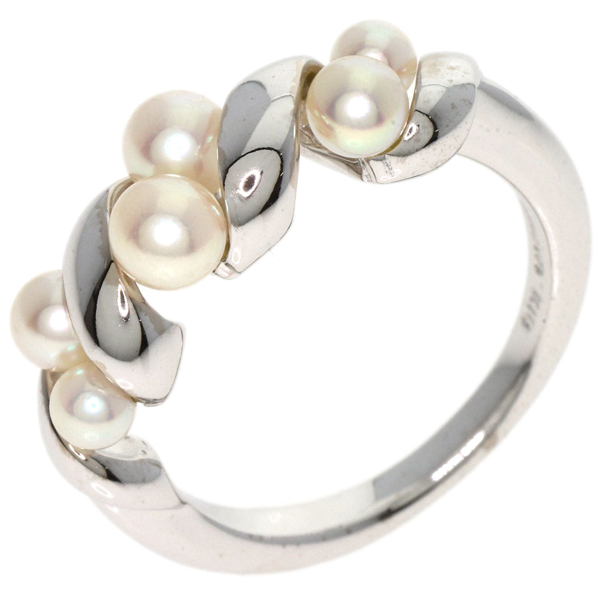 MIKIMOTO Pearl Pearl Ring K18 White Gold Ladies [Used]