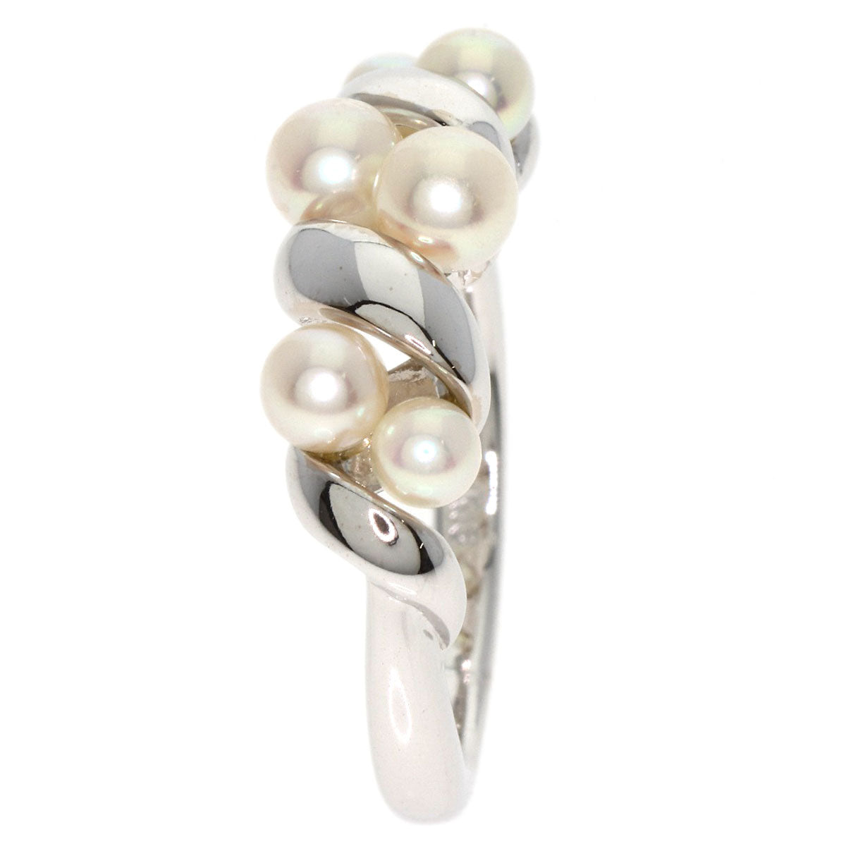 MIKIMOTO Pearl Pearl Ring K18 White Gold Ladies [Used]