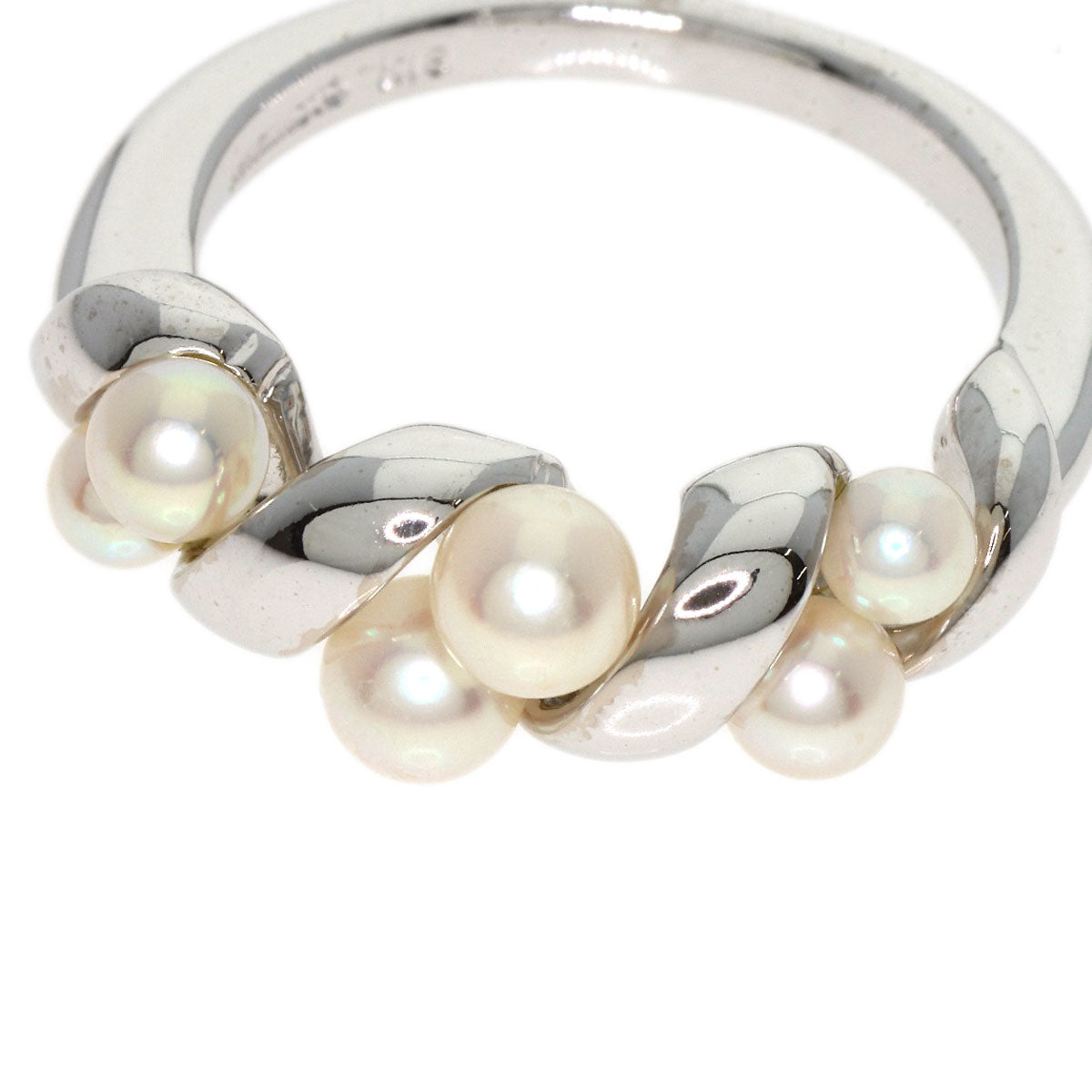MIKIMOTO Pearl Pearl Ring K18 White Gold Ladies [Used]