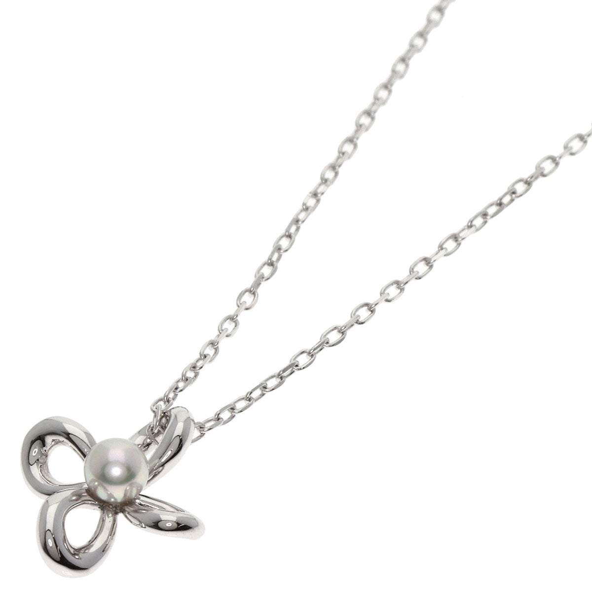 MIKIMOTO Pearl Pearl Necklace K18 White Gold Ladies [Used]