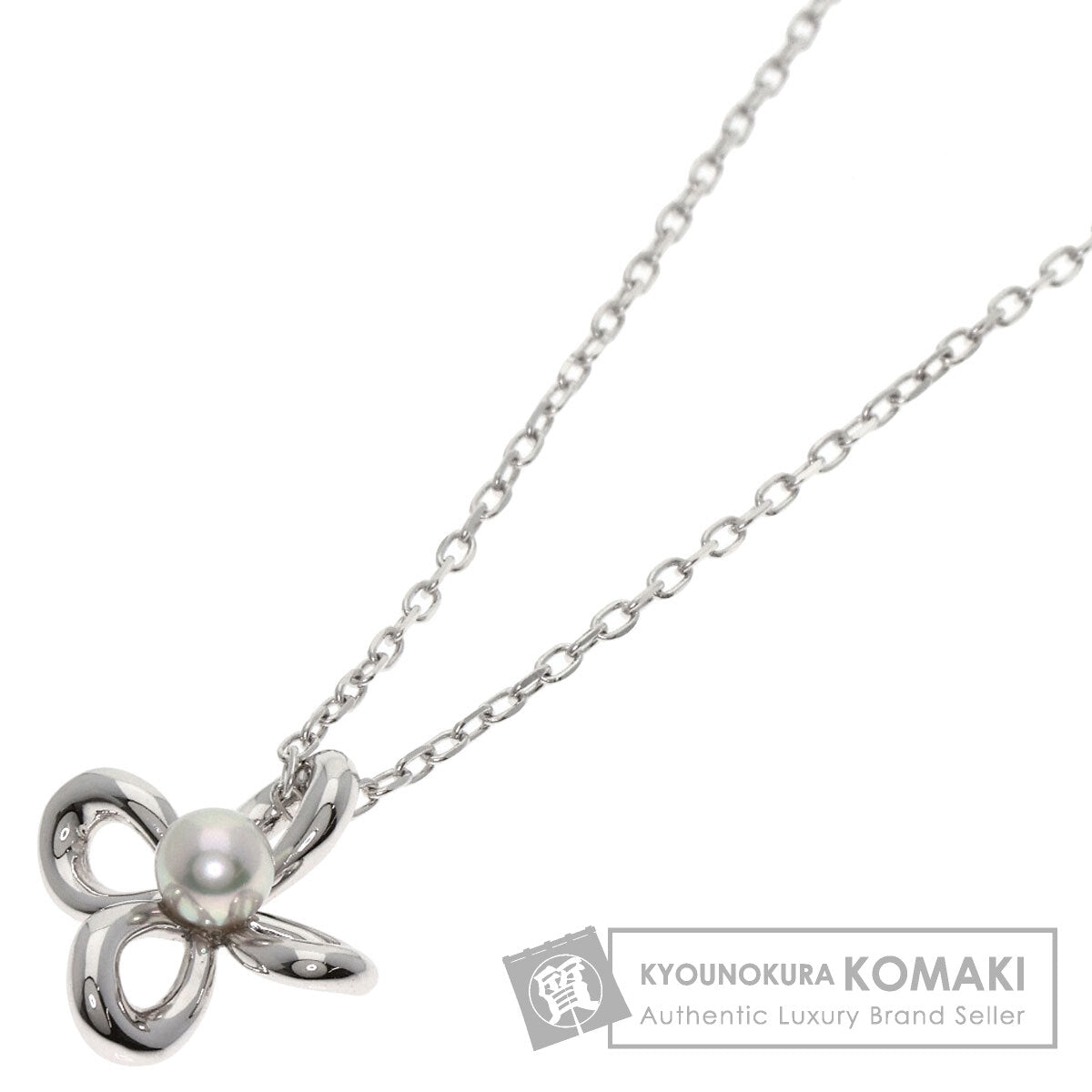 MIKIMOTO Pearl Pearl Necklace K18 White Gold Ladies [Used]