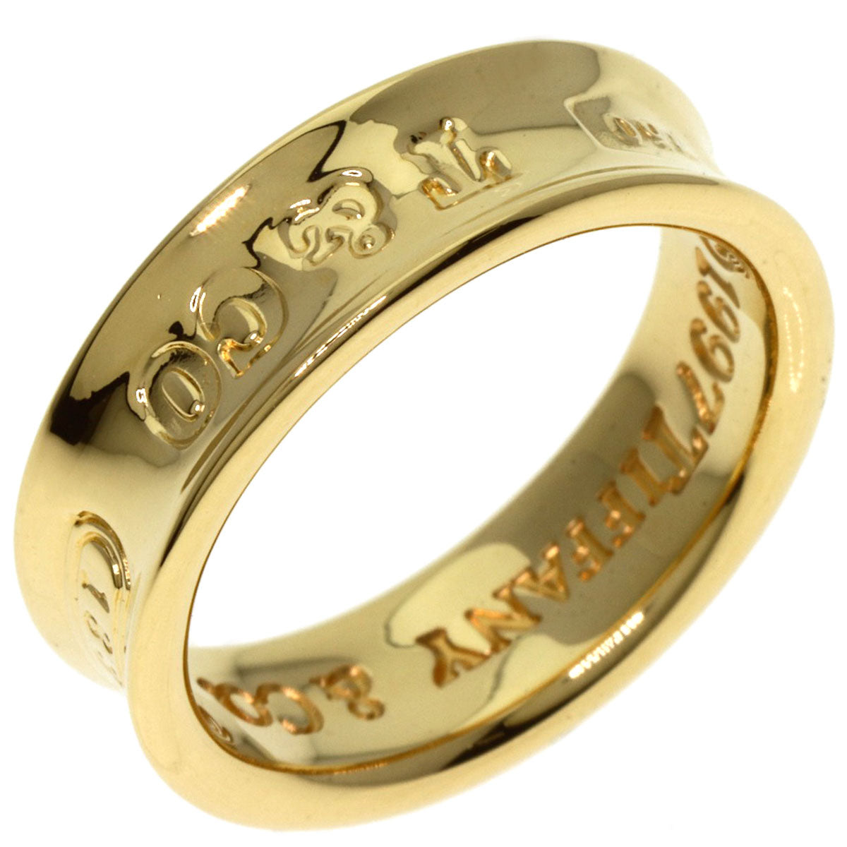 TIFFANY&Co. 1837 Ring K18 Yellow Gold Ladies [Used]