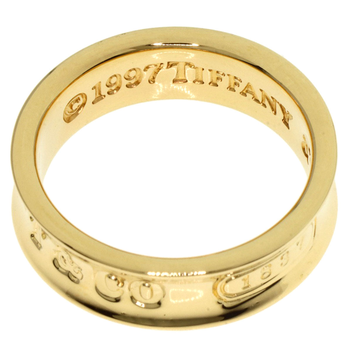 TIFFANY&Co. 1837 Ring K18 Yellow Gold Ladies [Used]