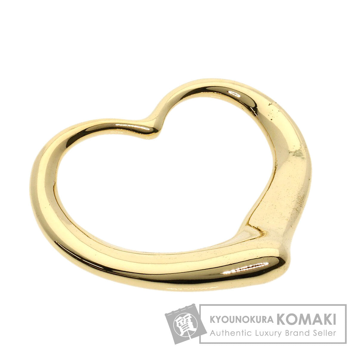 TIFFANY&Co. Open heart Pendant top K18 Yellow Gold Ladies [Used]