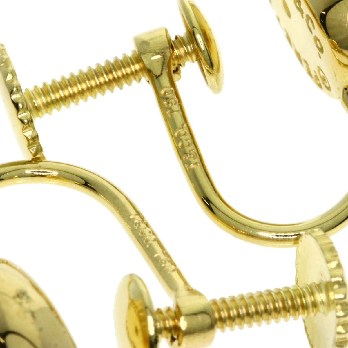 TIFFANY&Co. Bean Earring K18 Yellow Gold Ladies [Used]