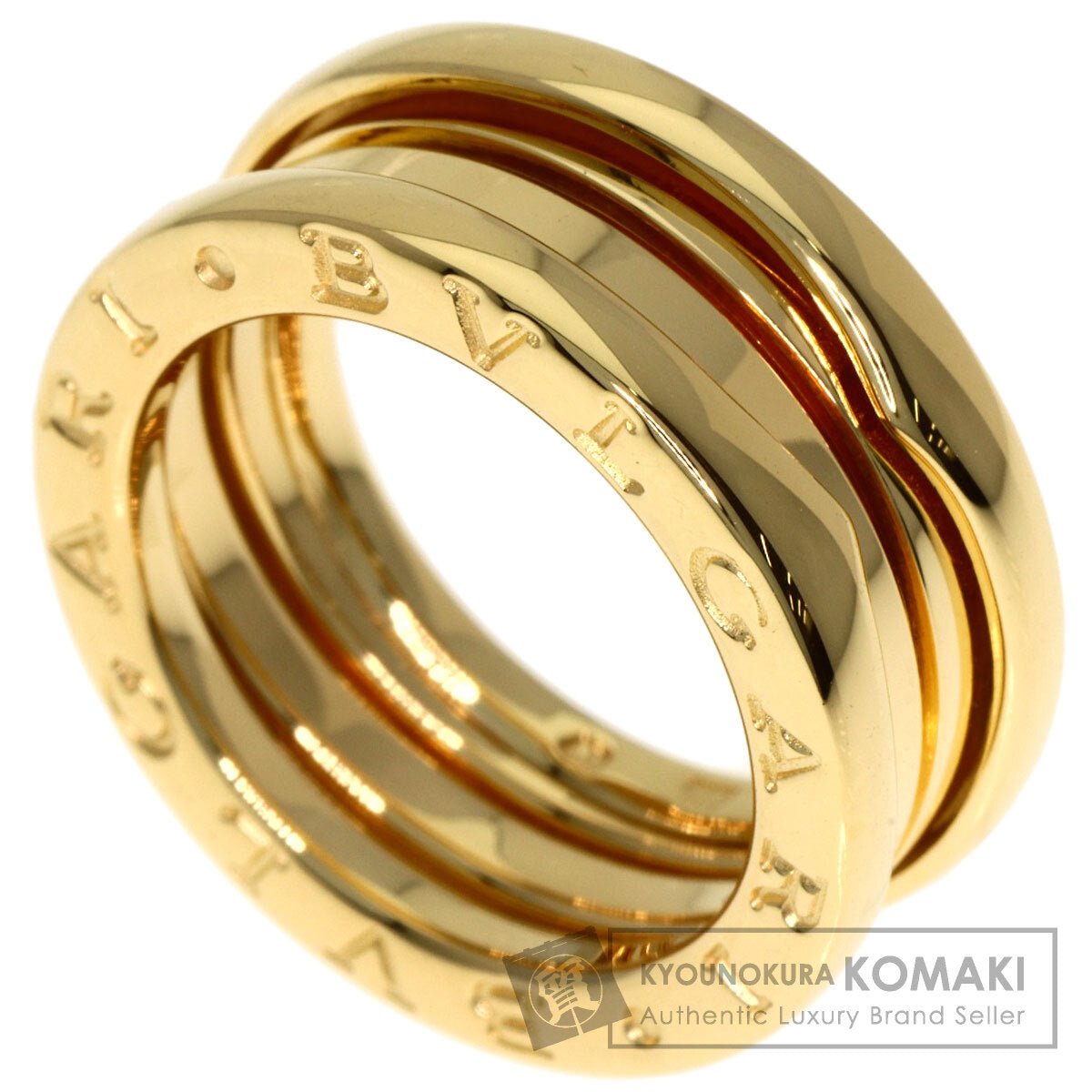 BVLGARI B.zero1 2 Band #49 Ring K18 Yellow Gold Ladies [Used]