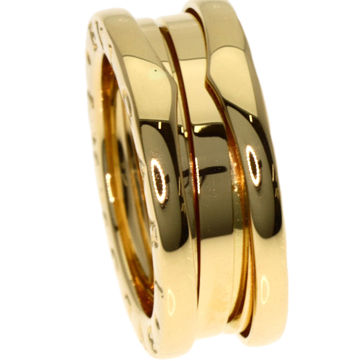 BVLGARI B.zero1 2 Band #49 Ring K18 Yellow Gold Ladies [Used]