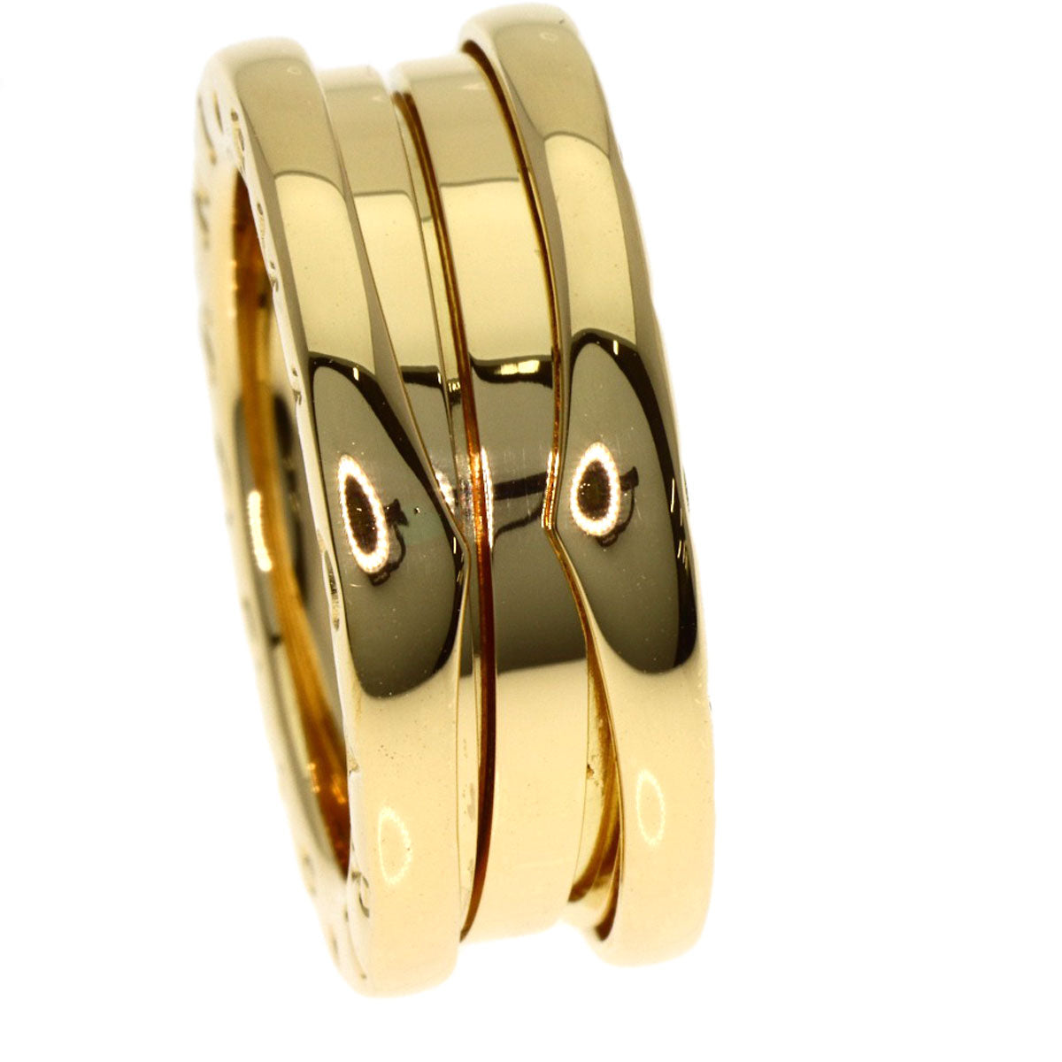 BVLGARI B.zero1 2 Band #49 Ring K18 Yellow Gold Ladies [Used]
