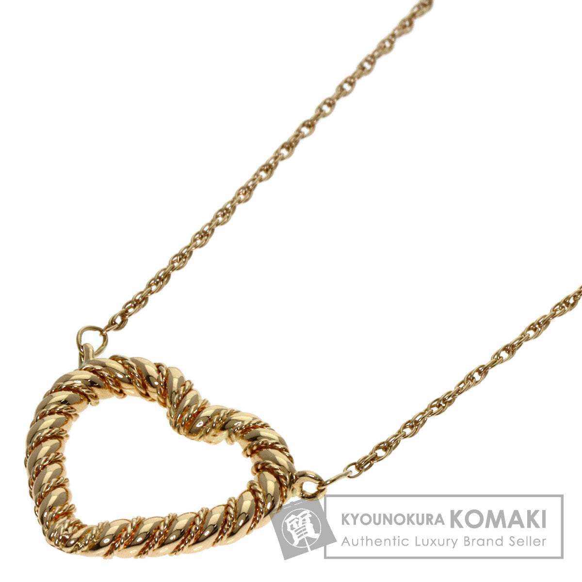 TIFFANY&Co. Twist heart Necklace K14 Yellow Gold Ladies [Used]