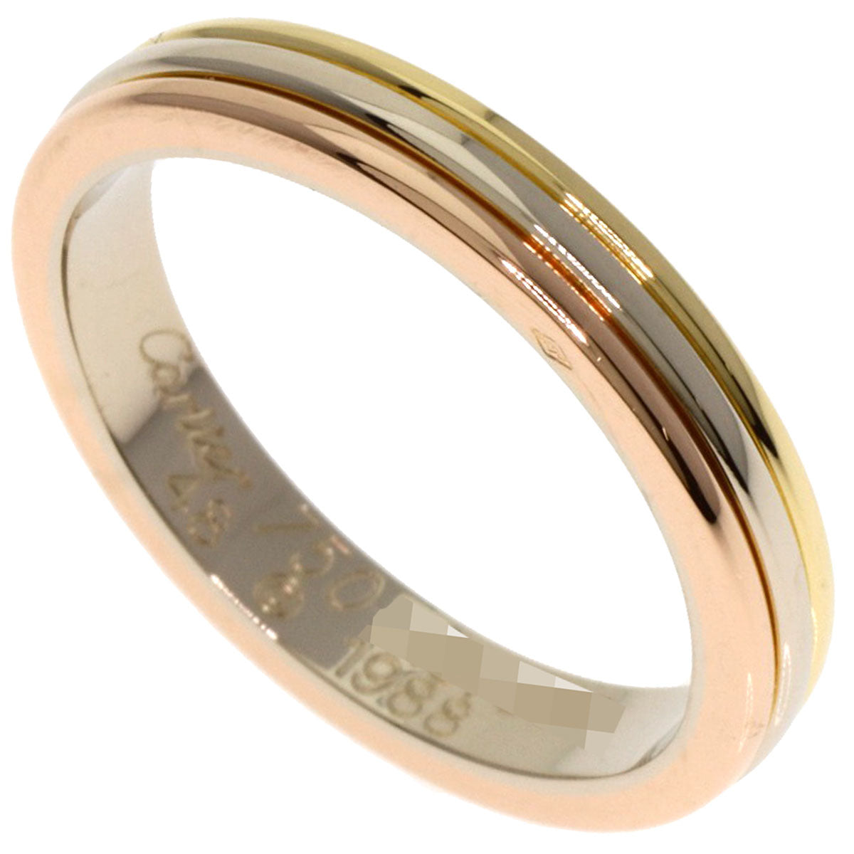 CARTIER Three colors # 48 Ring K18 Yellow Gold K18 White GoldLadies [Used]
