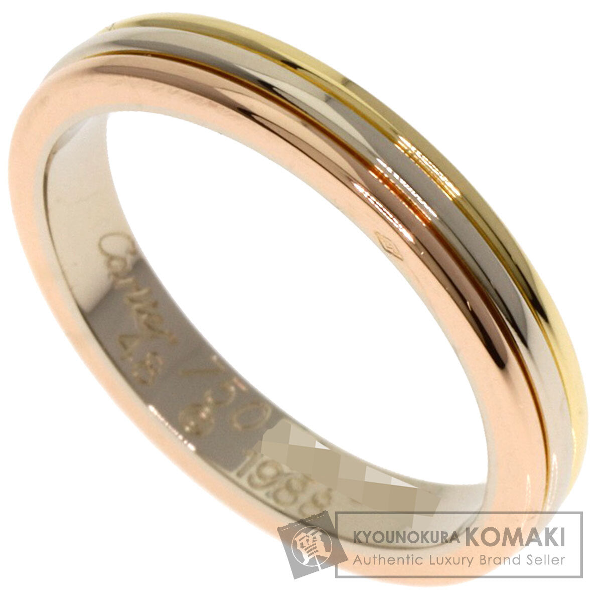 CARTIER Three colors # 48 Ring K18 Yellow Gold K18 White GoldLadies [Used]
