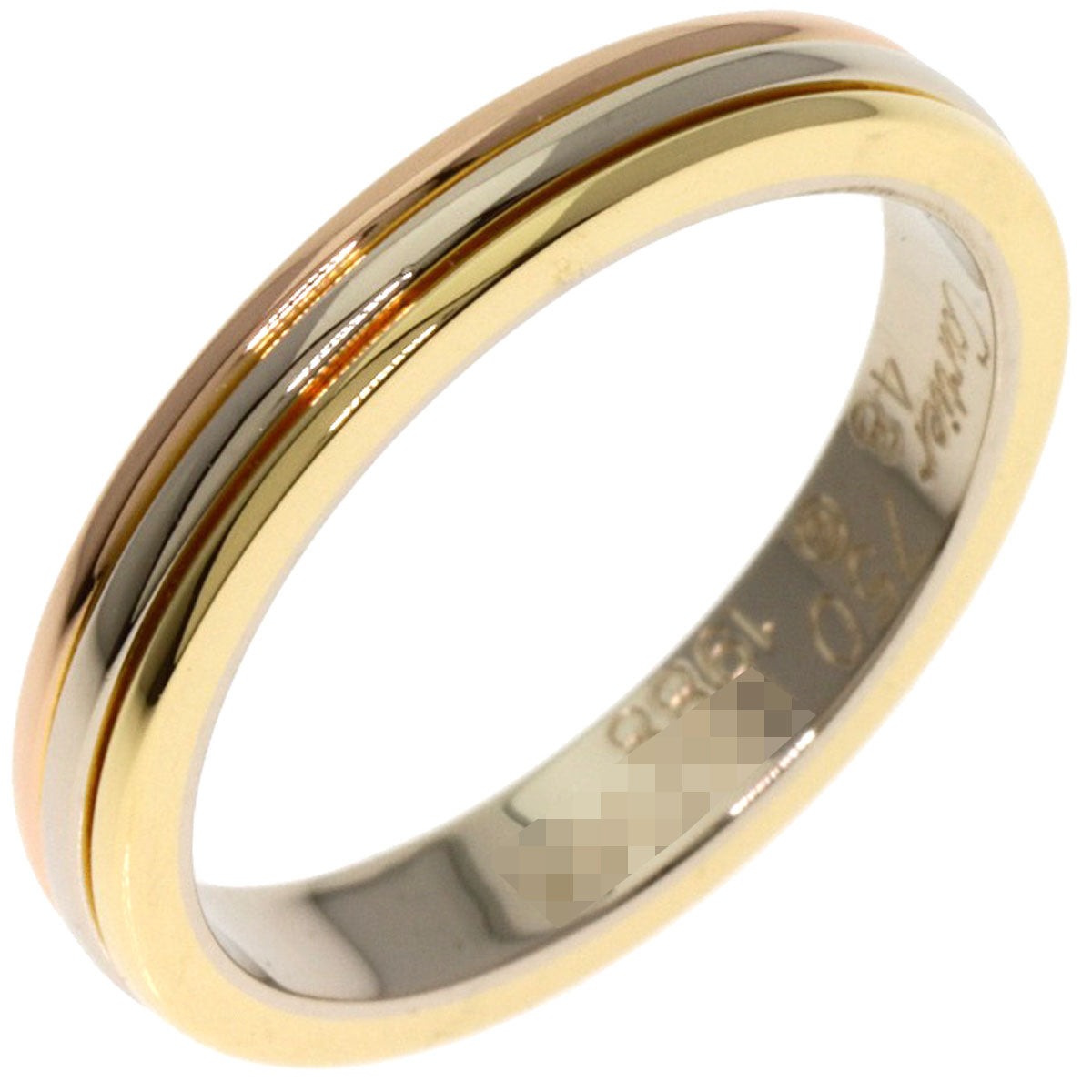 CARTIER Three colors # 48 Ring K18 Yellow Gold K18 White GoldLadies [Used]
