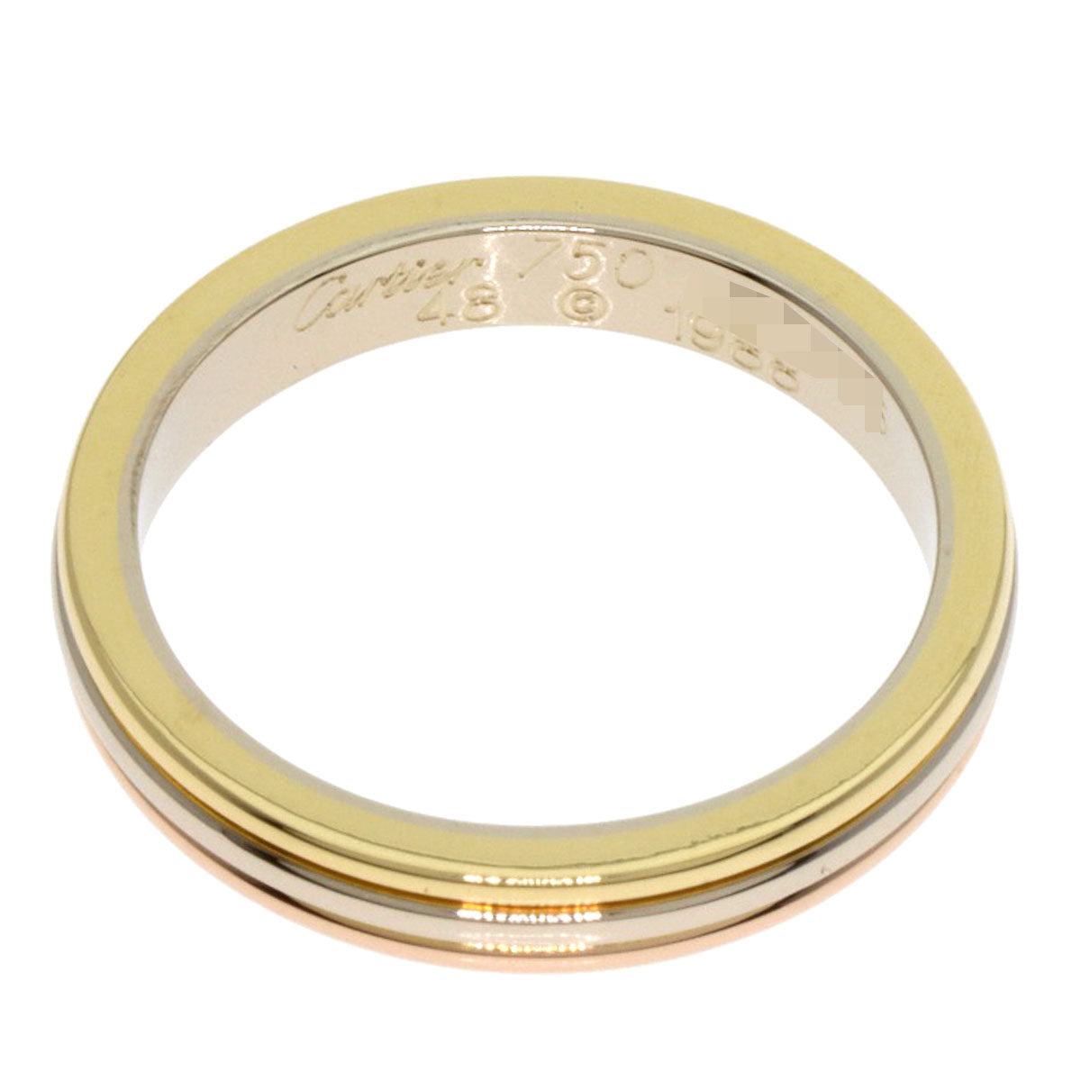 CARTIER Three colors # 48 Ring K18 Yellow Gold K18 White GoldLadies [Used]
