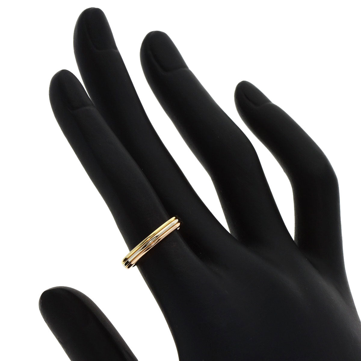 CARTIER Three colors # 48 Ring K18 Yellow Gold K18 White GoldLadies [Used]