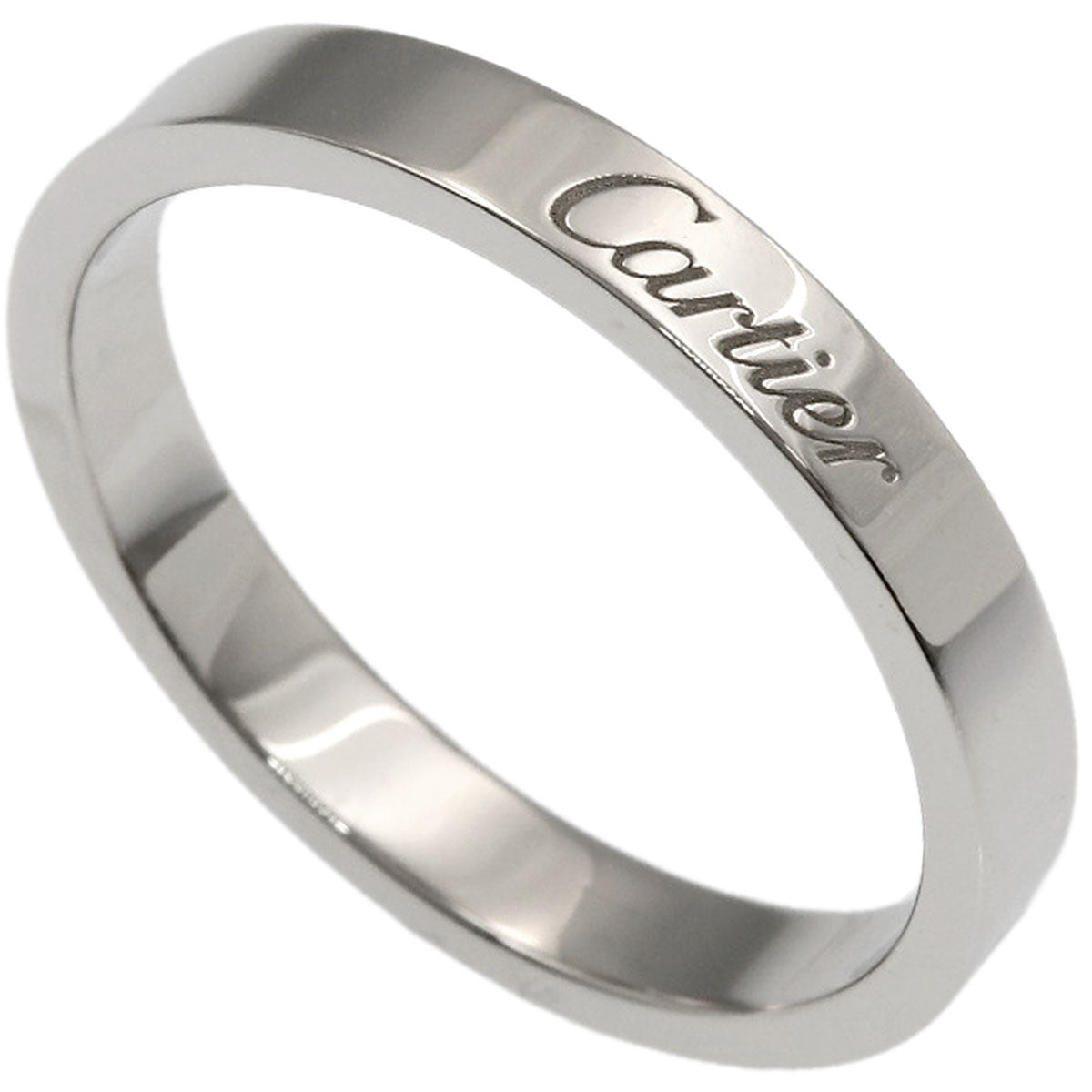 CARTIER Engraved #57 Ring Platinum PT950 Ladies [Used]