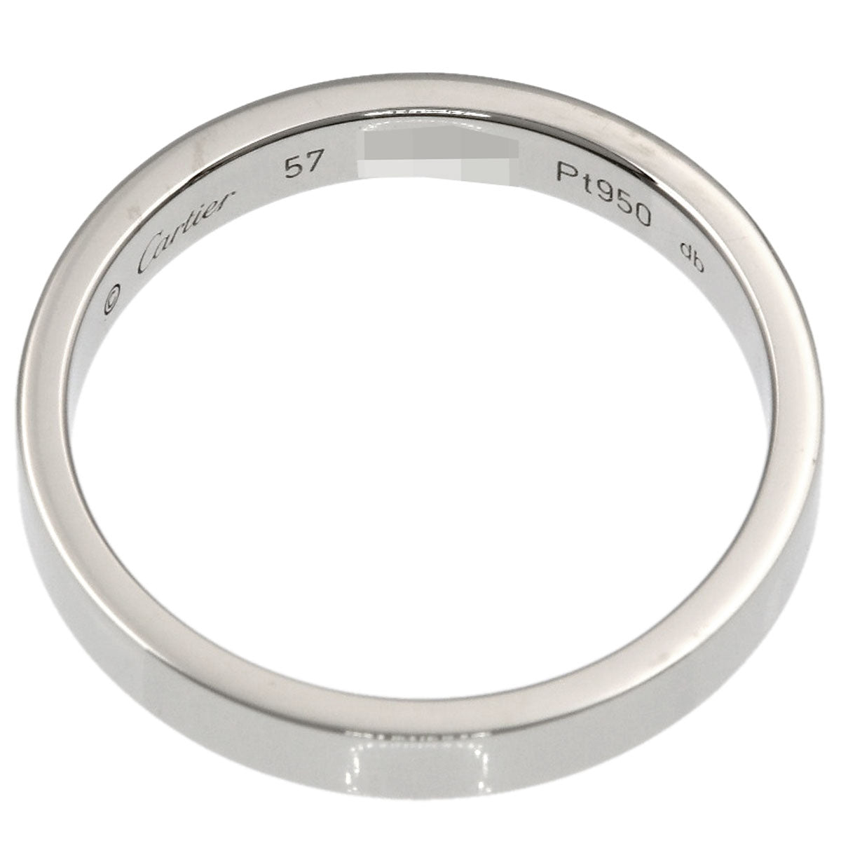 CARTIER Engraved #57 Ring Platinum PT950 Ladies [Used]