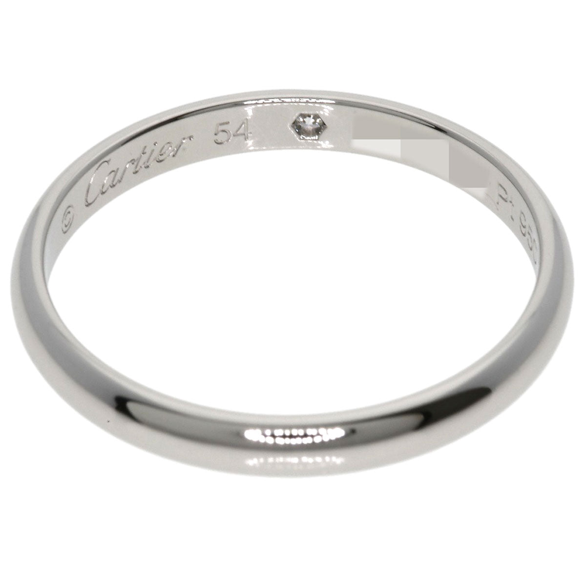 カルティエ クラシック ウェディング 1P ダイヤモンド #54 リング・指輪 プラチナPT950 レディース 【中古】【CARTIER】