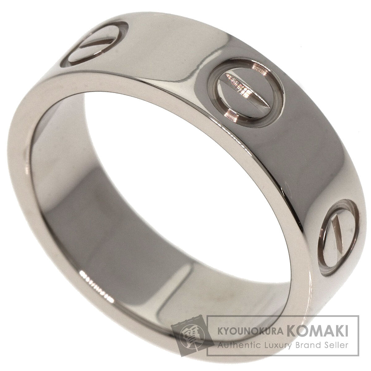 CARTIER love ring #48 Ring K18 White Gold Ladies [Used]