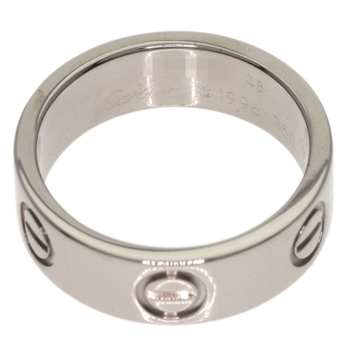 CARTIER love ring #48 Ring K18 White Gold Ladies [Used]