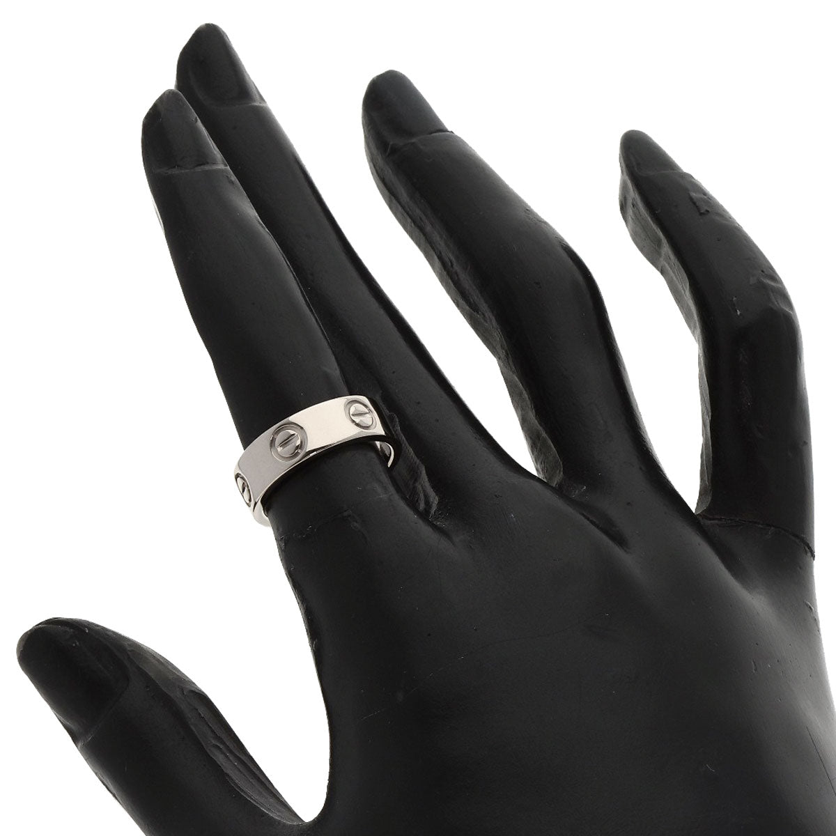 CARTIER love ring #48 Ring K18 White Gold Ladies [Used]