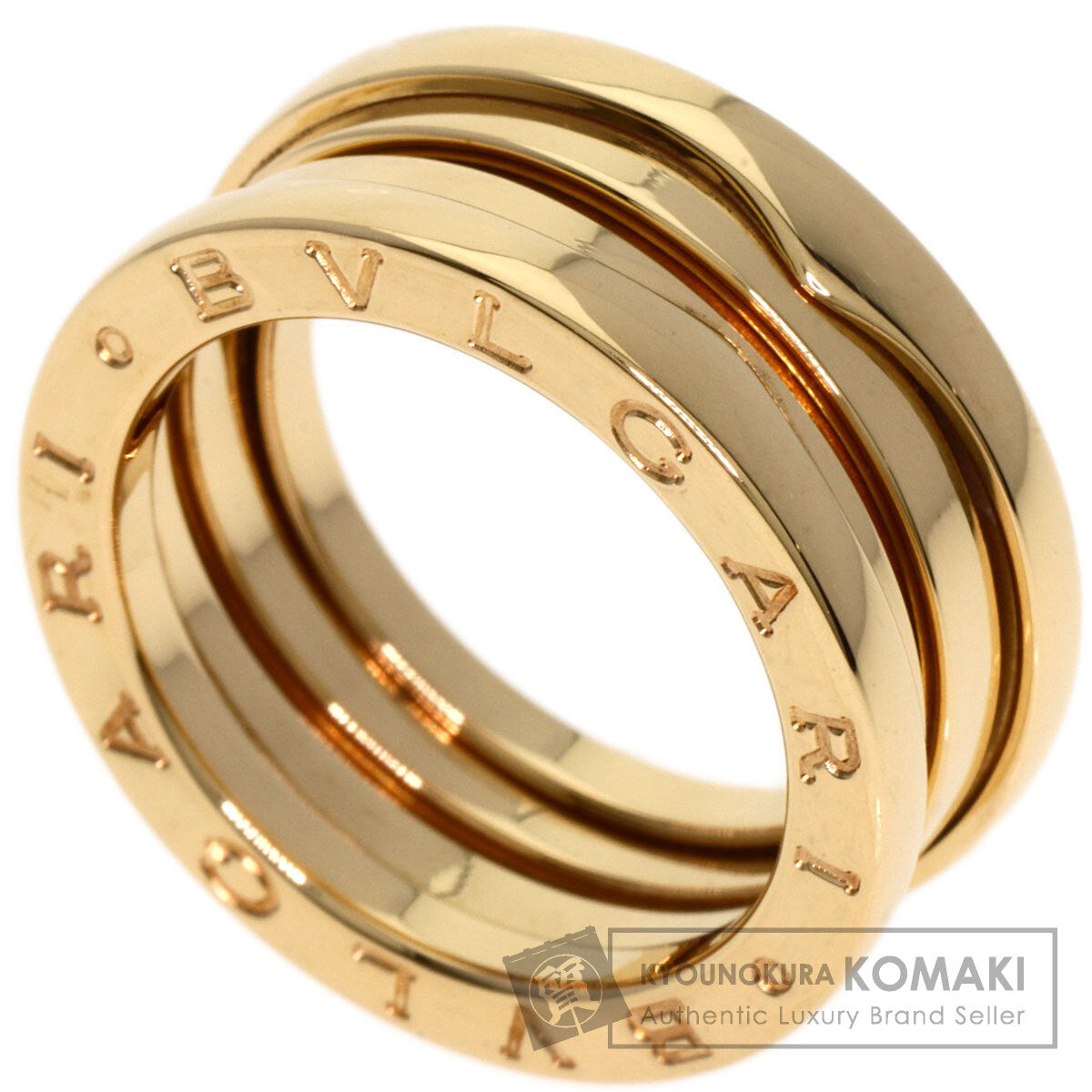 BVLGARI B.zero1 2 Band #51 Ring K18 Yellow Gold Ladies [Used]