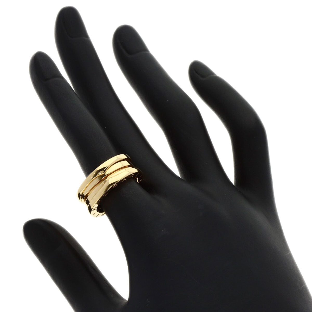 BVLGARI B.zero1 2 Band #51 Ring K18 Yellow Gold Ladies [Used]