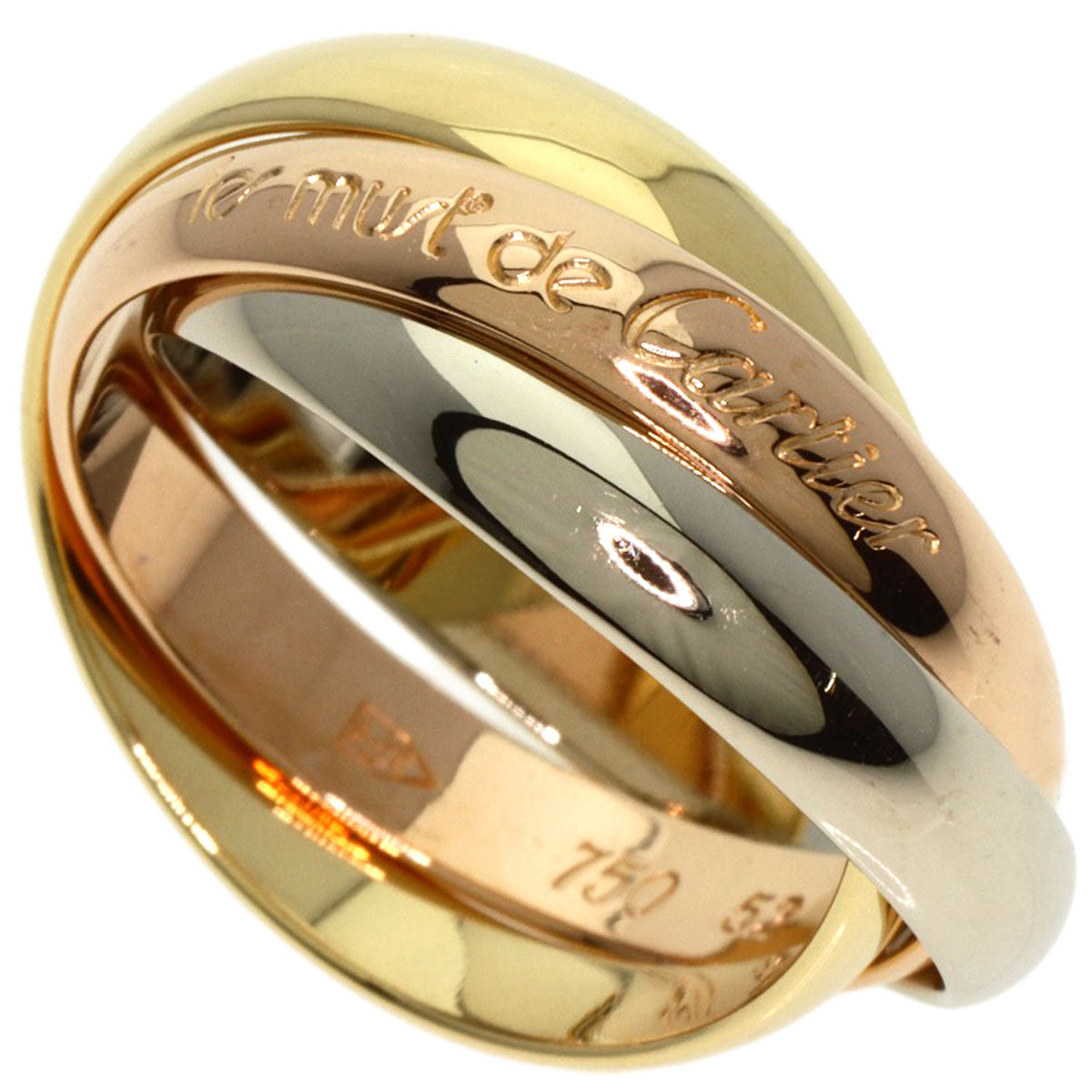 CARTIER   Trinity MM #52 Ring  K18 Yellow Gold K18 White GoldLadies [Used]