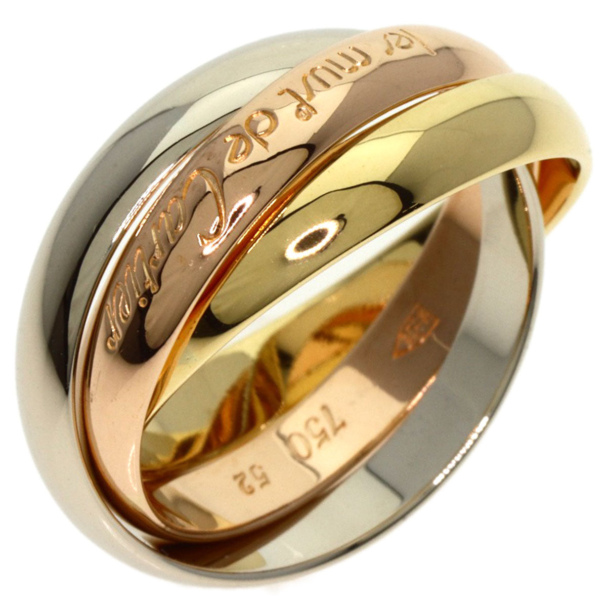 CARTIER   Trinity MM #52 Ring  K18 Yellow Gold K18 White GoldLadies [Used]
