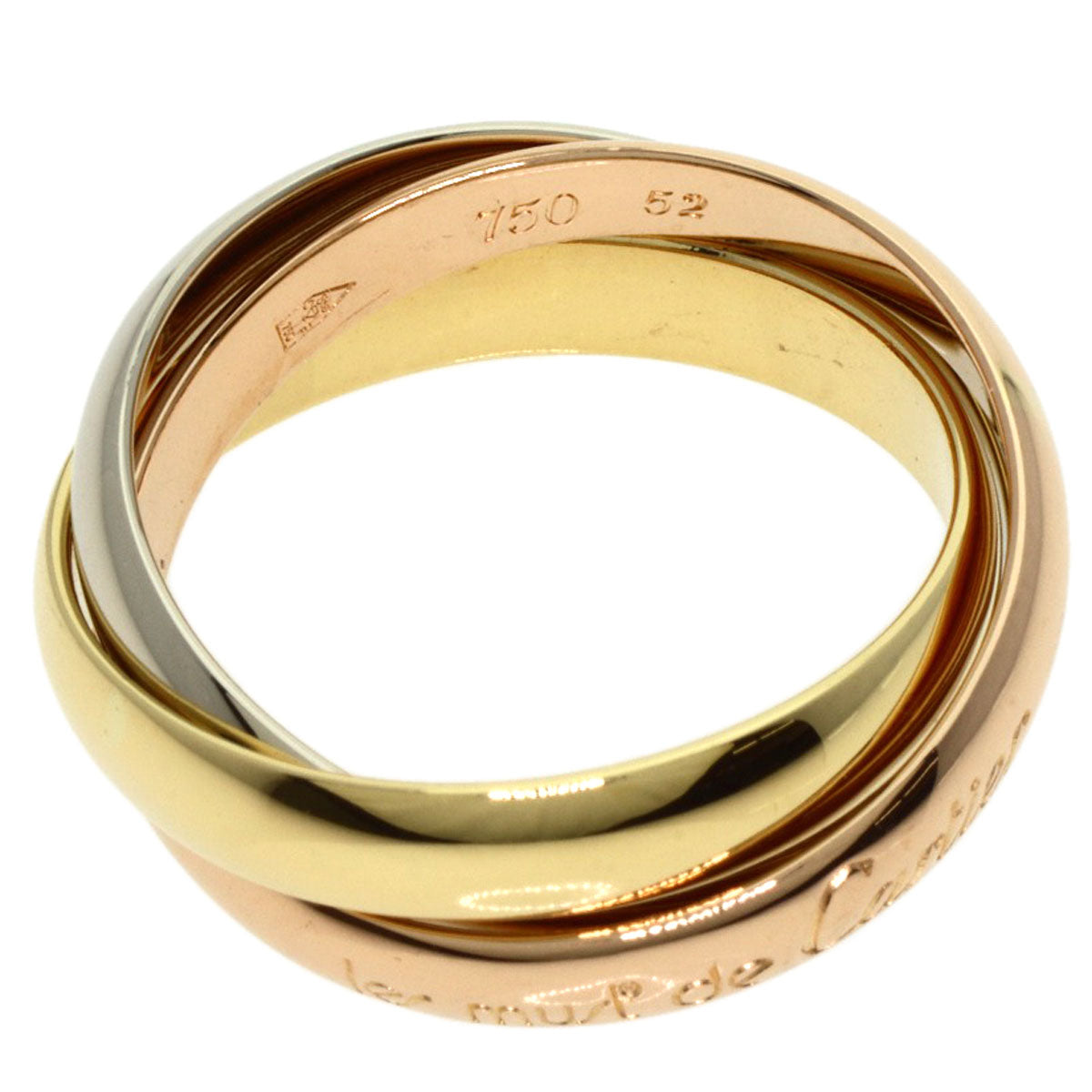 CARTIER   Trinity MM #52 Ring  K18 Yellow Gold K18 White GoldLadies [Used]