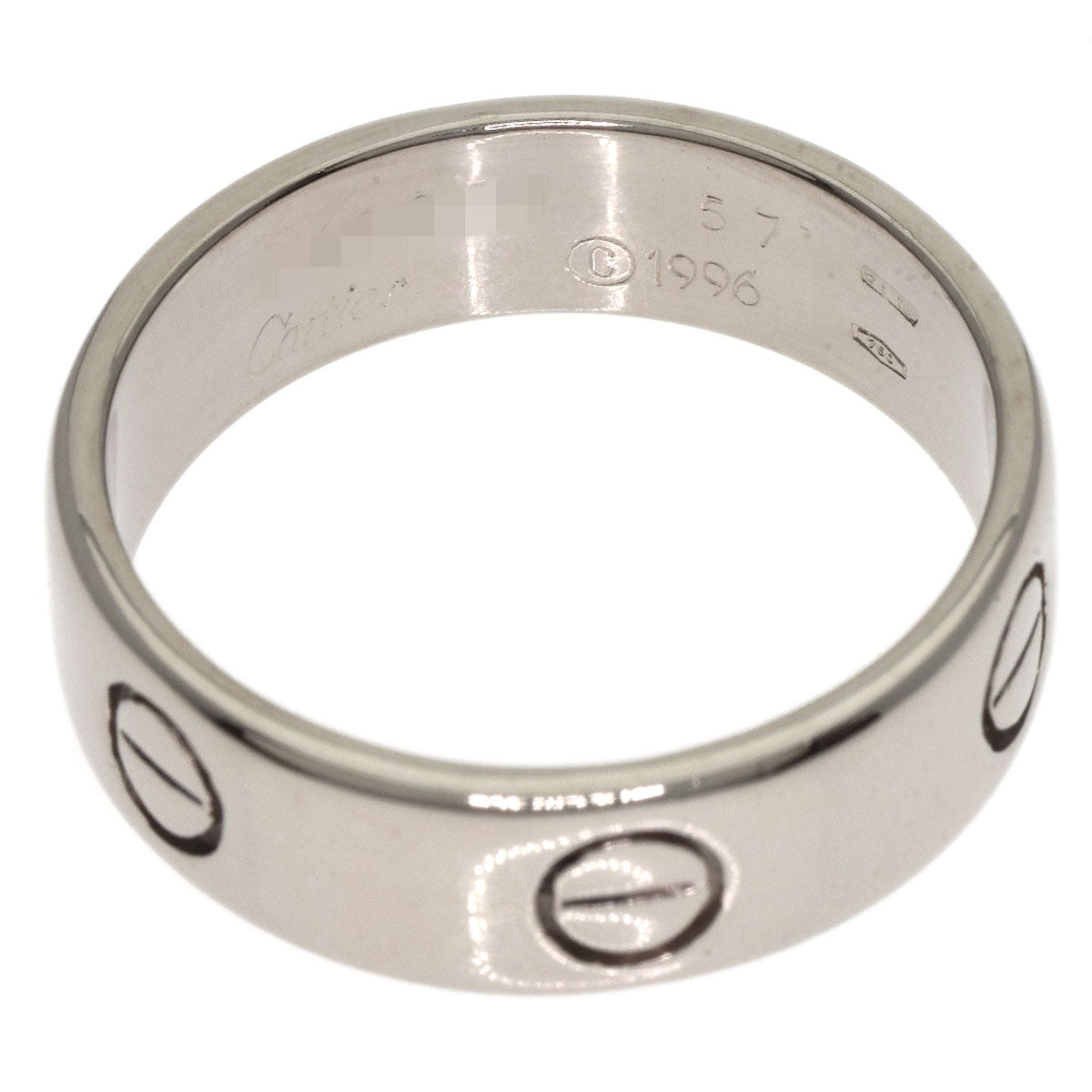 CARTIER love ring #57 Ring K18 White Gold Ladies [Used]