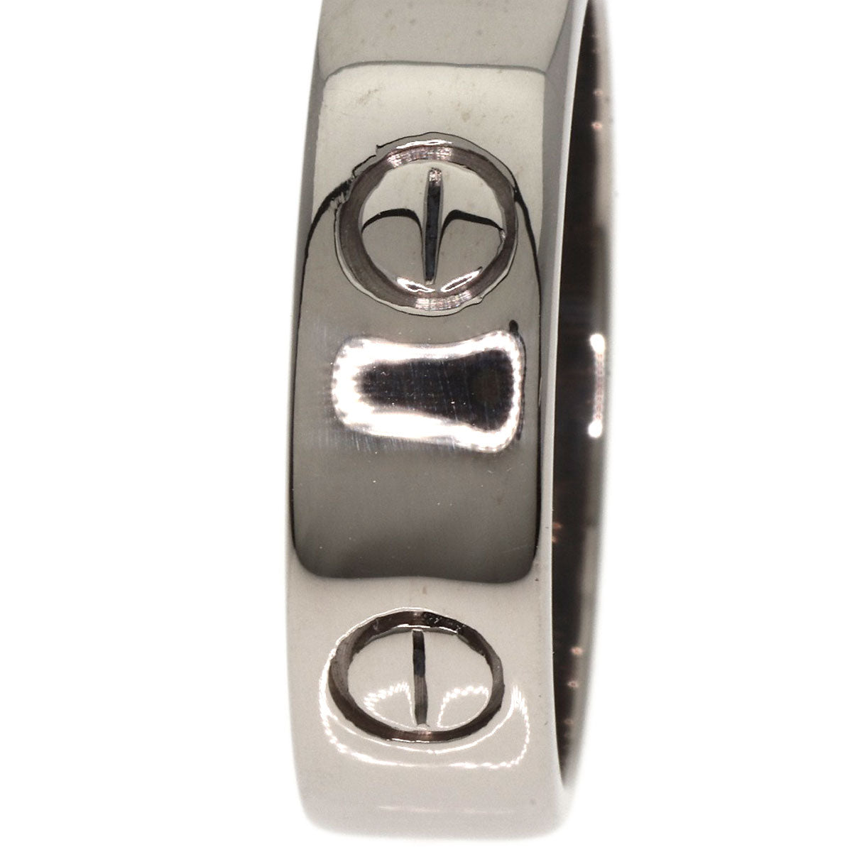 CARTIER love ring #57 Ring K18 White Gold Ladies [Used]