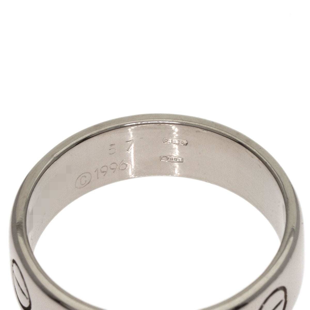 CARTIER love ring #57 Ring K18 White Gold Ladies [Used]
