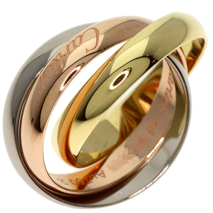 CARTIER Trinity MM #48 current model Ring K18 Yellow Gold K18 White GoldLadies [Used]