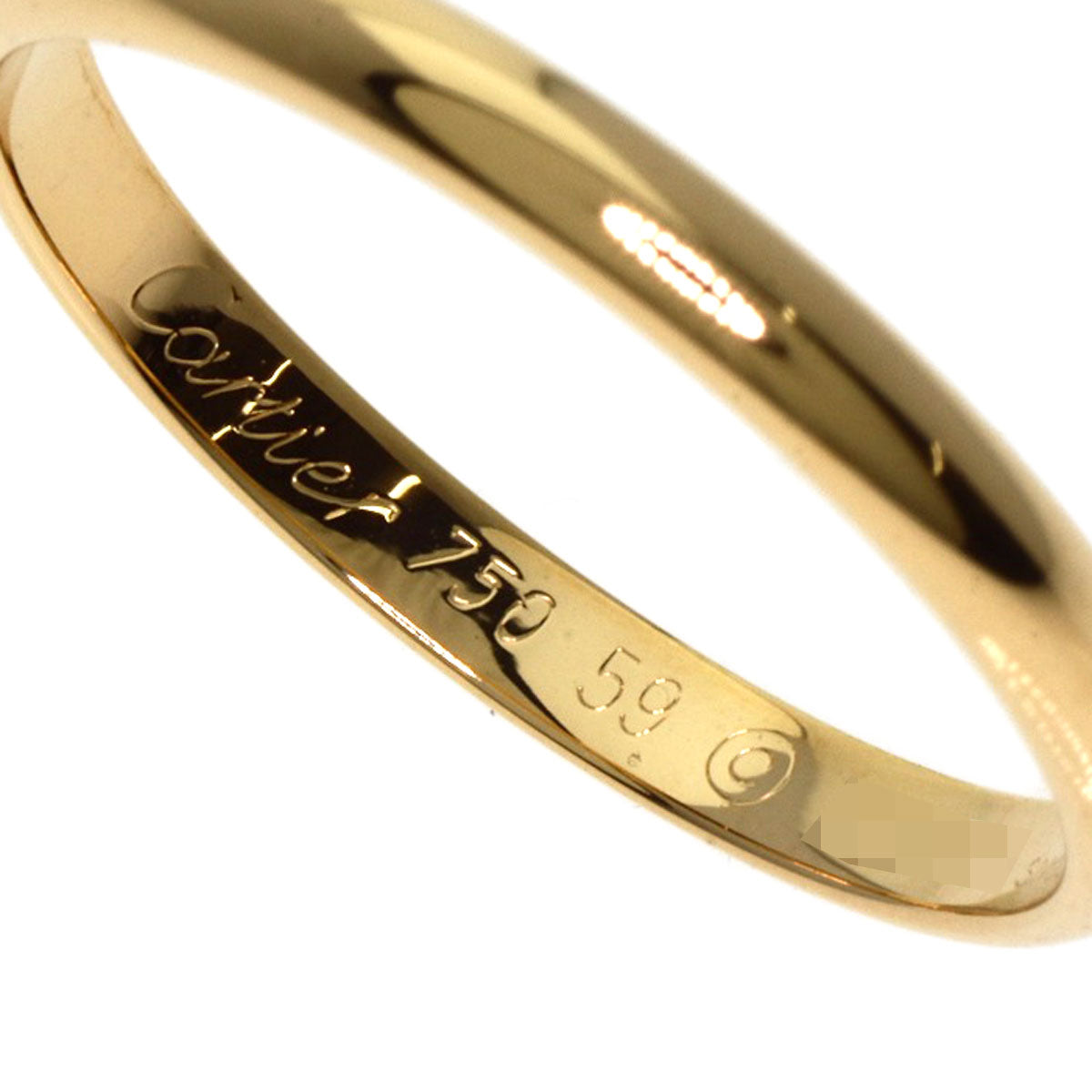 CARTIER   Wedding Band #59 Ring  K18 Yellow Gold unisex [Used]