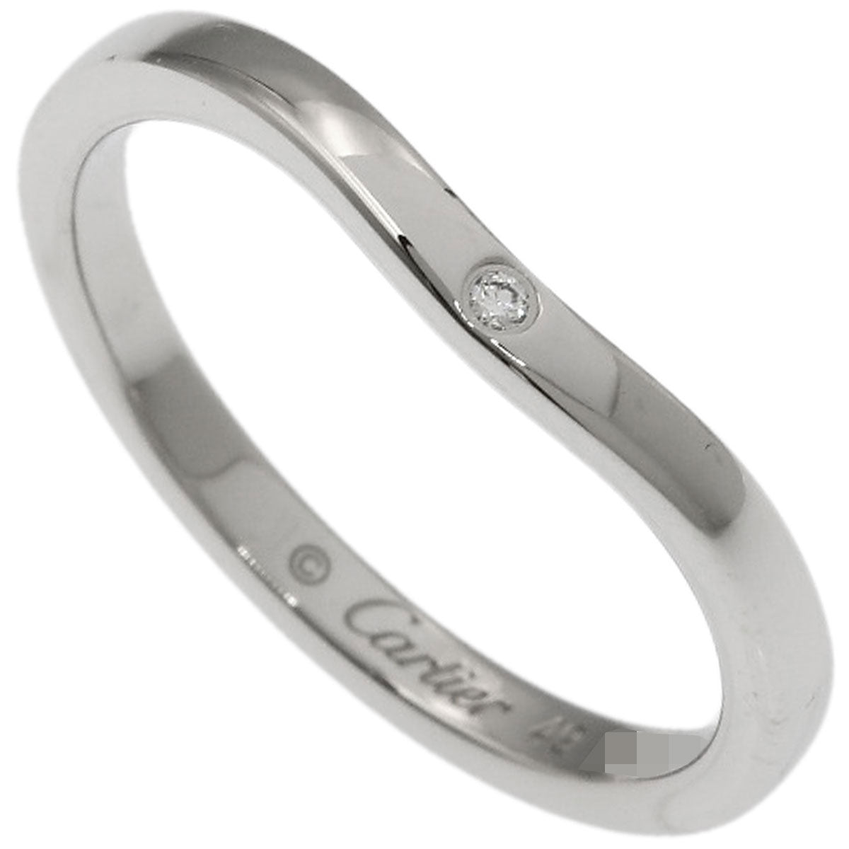 CARTIER Ballerina Curves 3P Diamond #49 Ring Platinum PT950 Ladies [Used]