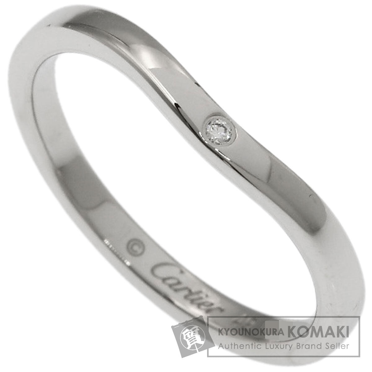 CARTIER Ballerina Curves 3P Diamond #49 Ring Platinum PT950 Ladies [Used]