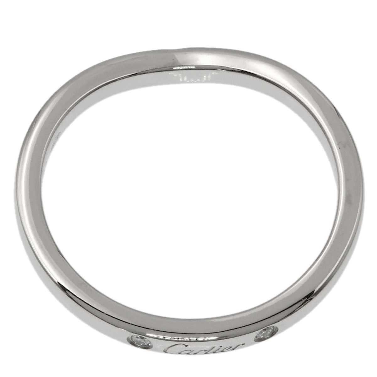 CARTIER Ballerina Curves 3P Diamond #49 Ring Platinum PT950 Ladies [Used]