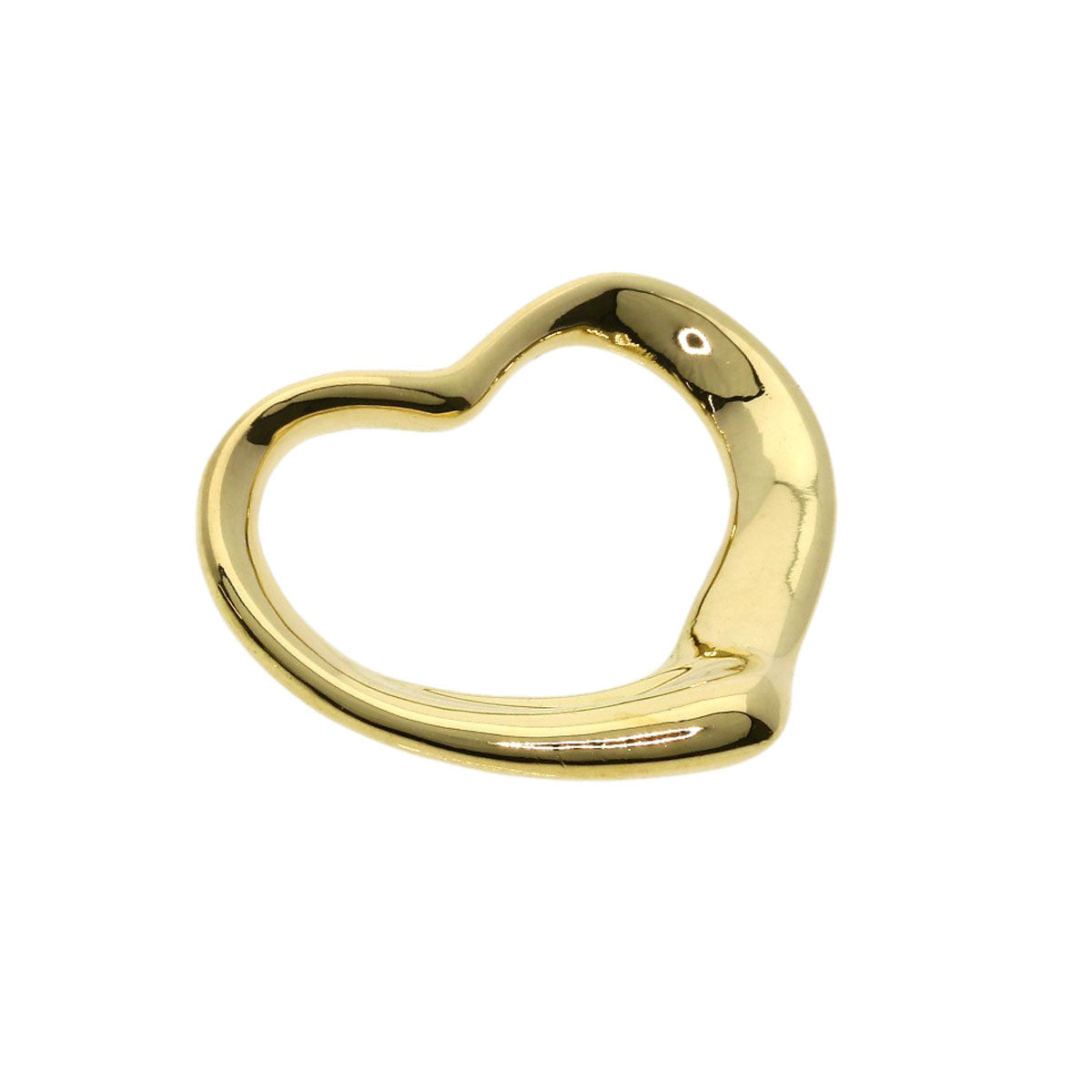 TIFFANY&Co. Open heart Pendant top K18 Yellow Gold Ladies [Used]