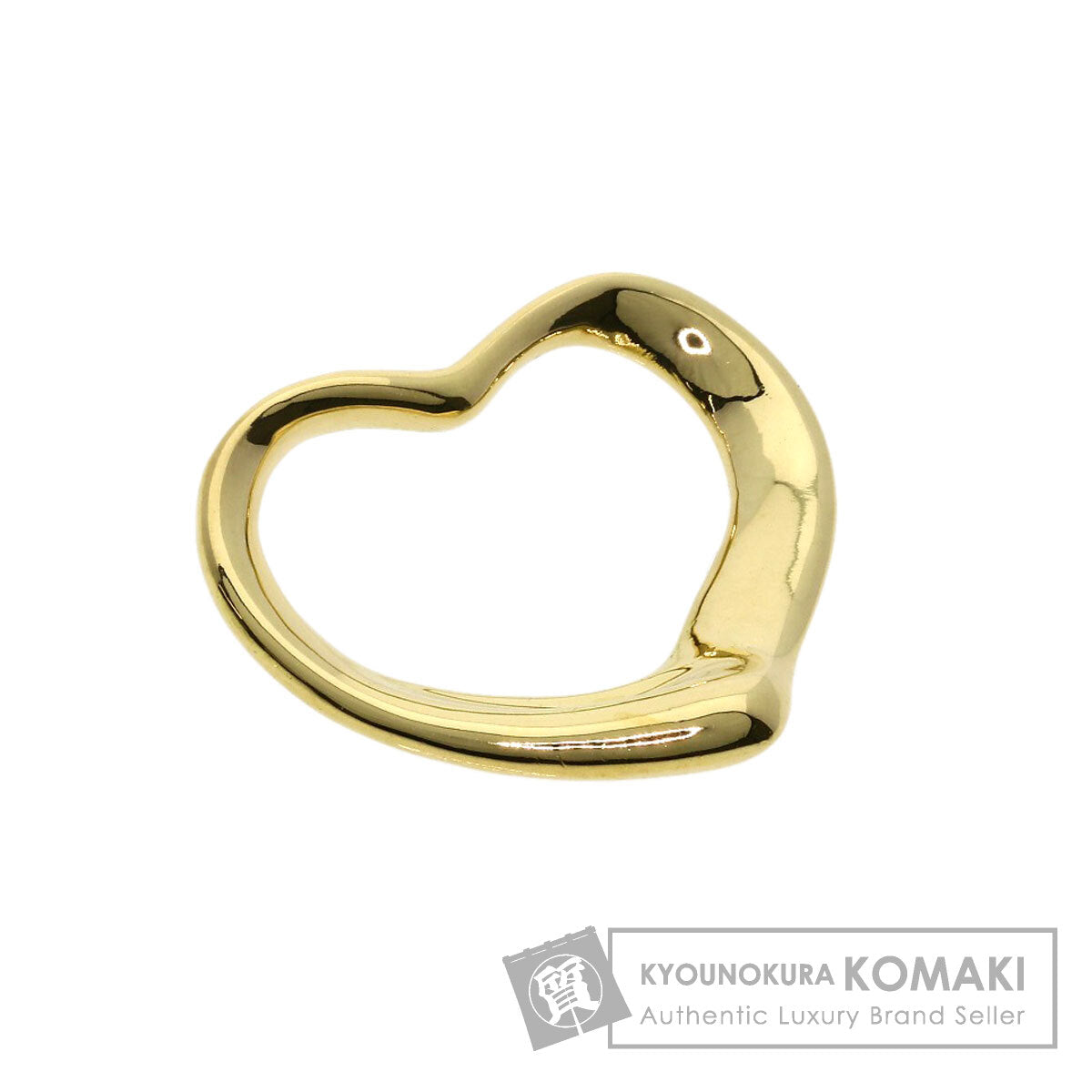 TIFFANY&Co. Open heart Pendant top K18 Yellow Gold Ladies [Used]