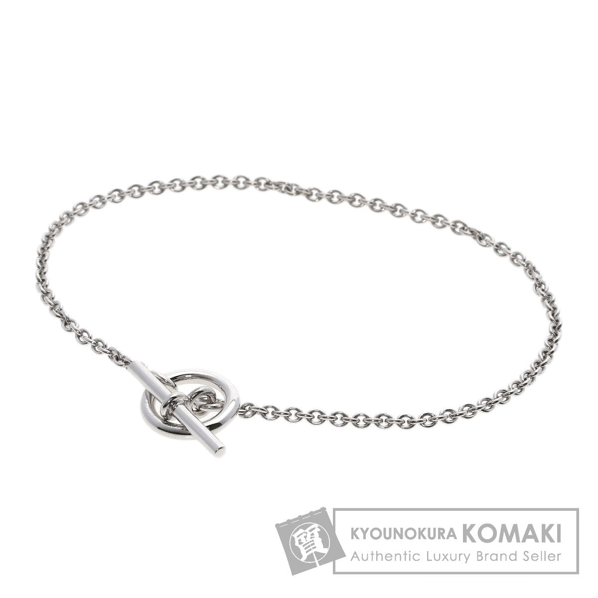 HERMES Mini Shane Dunkle Bracelet K18 White Gold Ladies [Used]