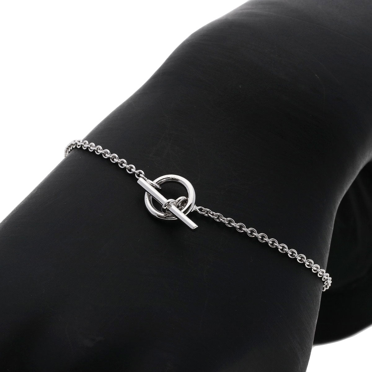 HERMES Mini Shane Dunkle Bracelet K18 White Gold Ladies [Used]