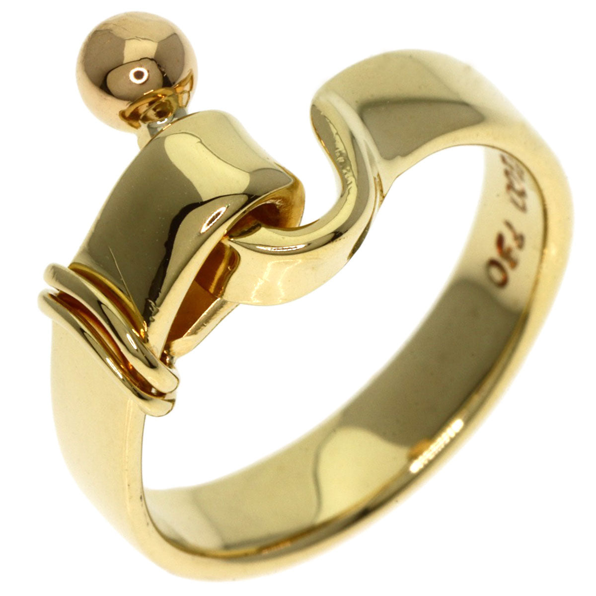TIFFANY&Co. Hook & Eye Ring K18 Yellow Gold Ladies [Used]