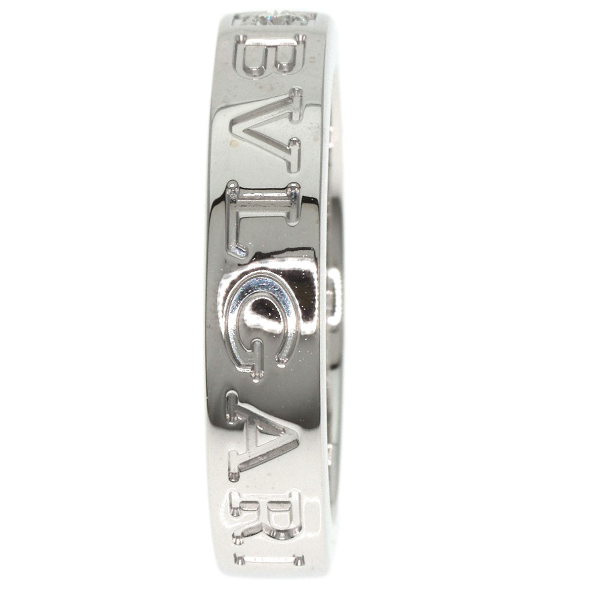 BVLGARI Double logo Diamond Ring K18 White Gold Ladies [Used]
